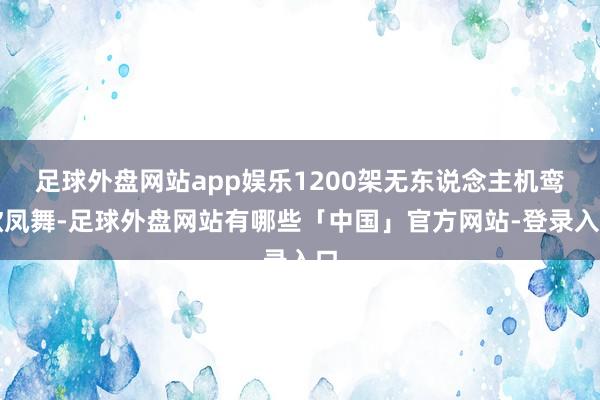 足球外盘网站app娱乐1200架无东说念主机鸾歌凤舞-足球外盘网站有哪些「中国」官方网站-登录入口